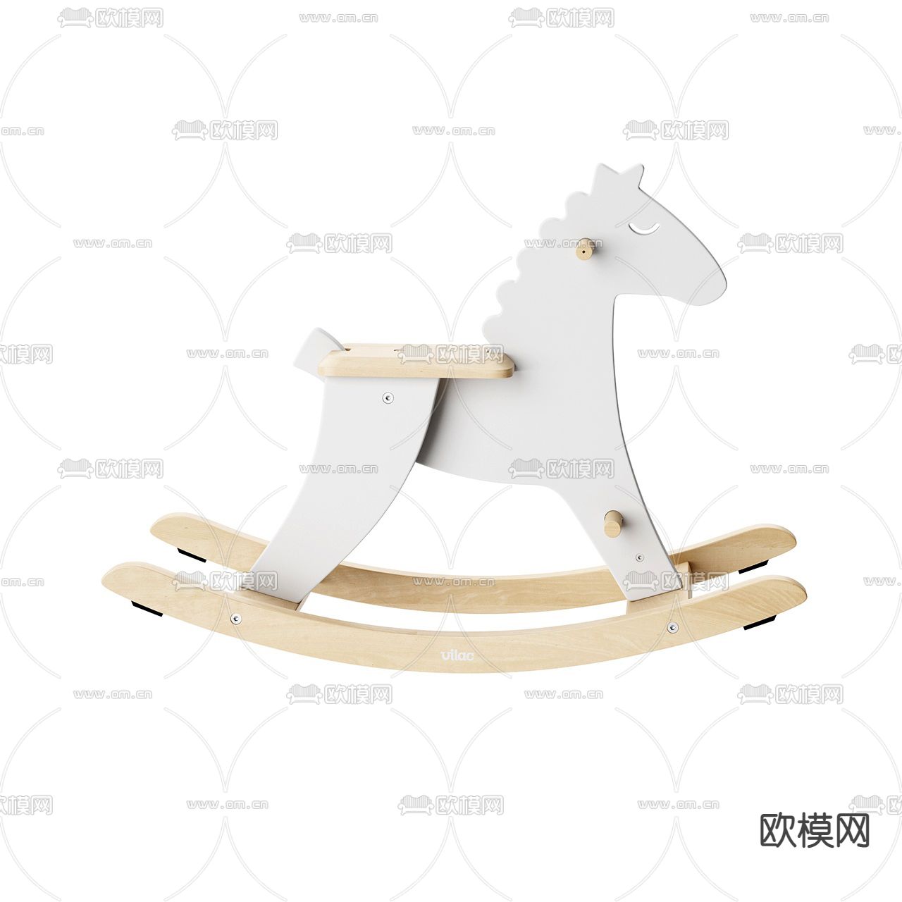 现代儿童木马玩具3d模型