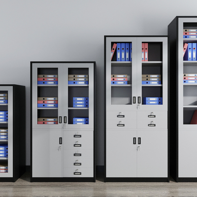  现代文件柜档案柜资料柜su模型 