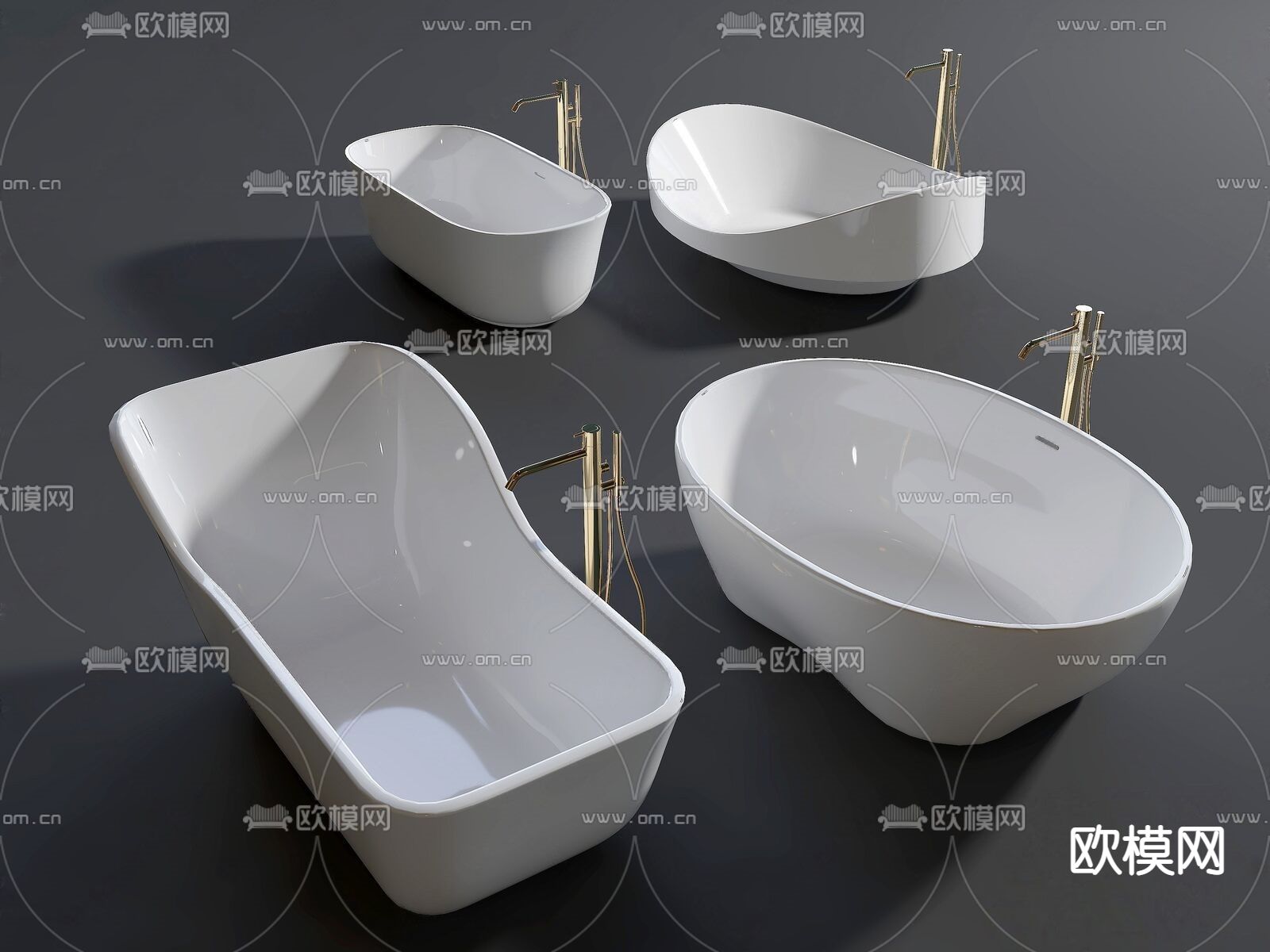 现代浴缸3d模型