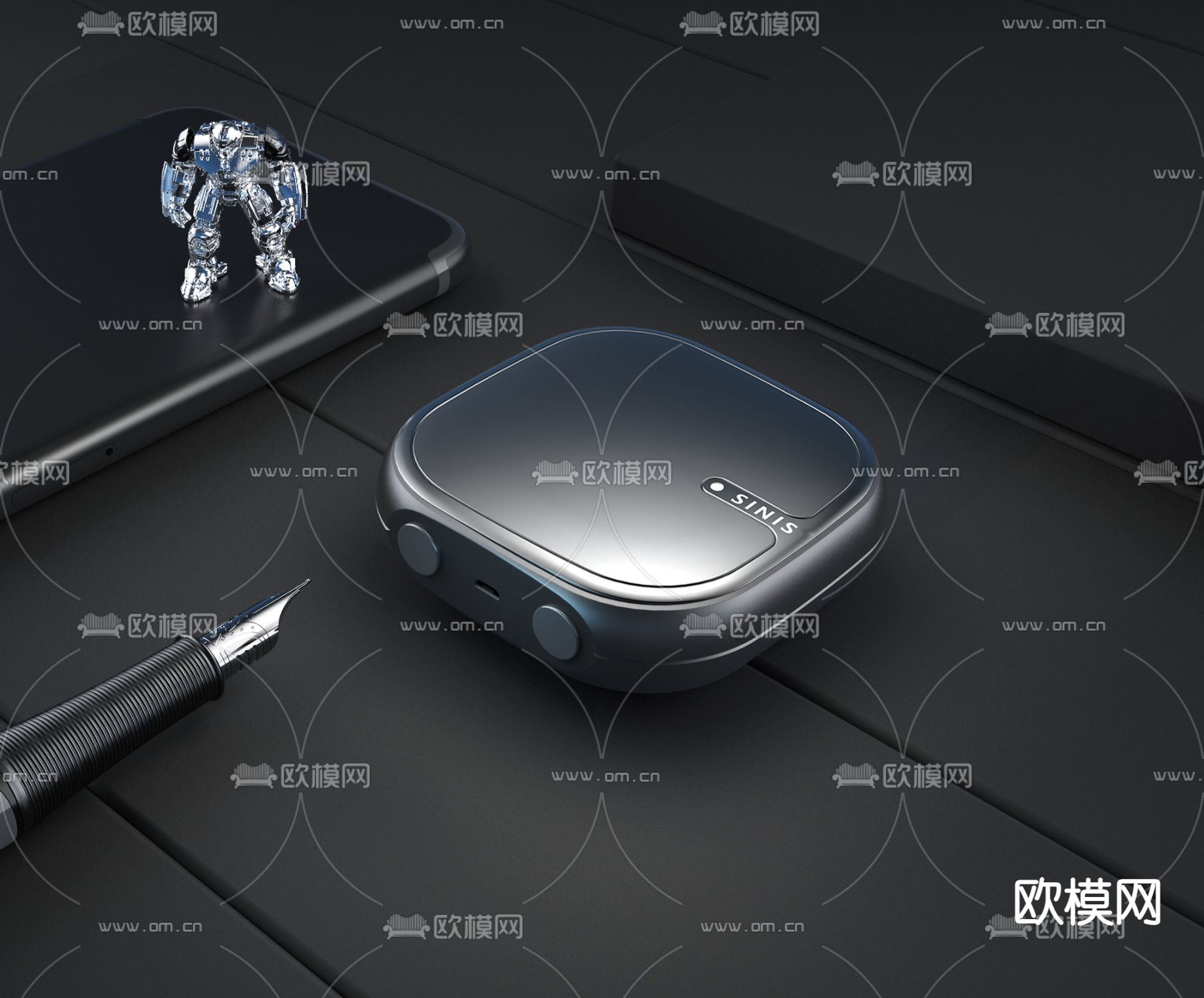 现代音响手机钢笔3d模型下载