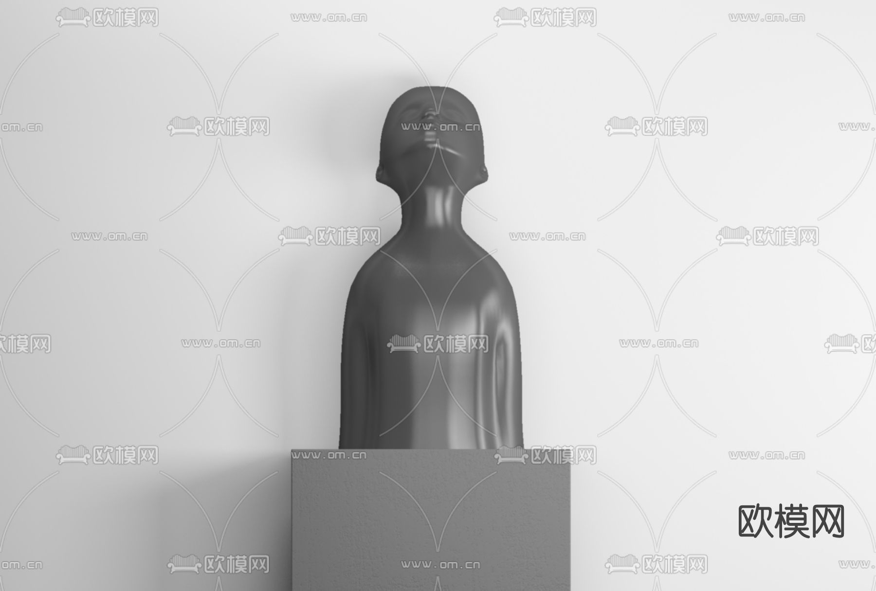 现代抽象雕塑免费3d模型下载