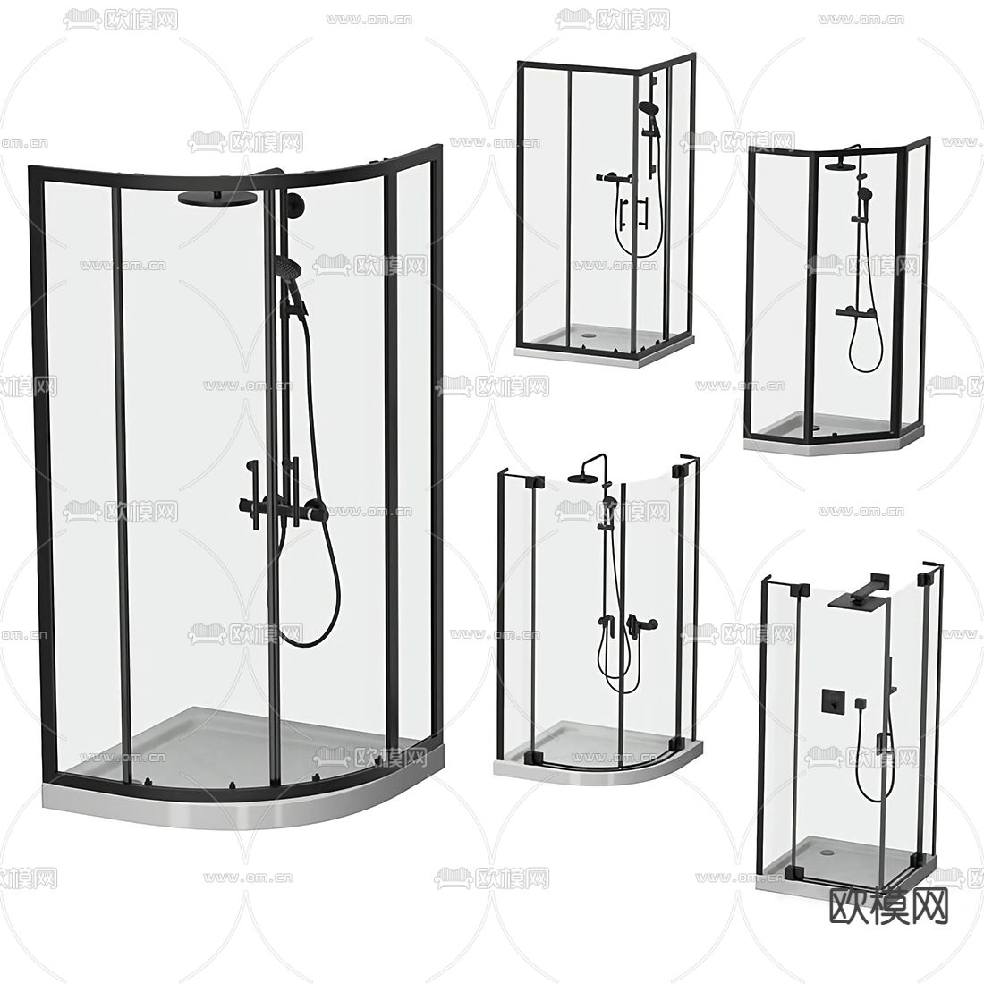 现代淋浴房3d模型下载