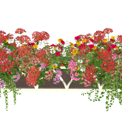  现代绿植墙饰su模型 