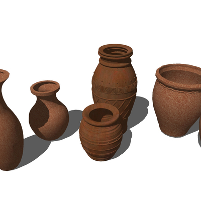  现代瓶子罐子su模型 