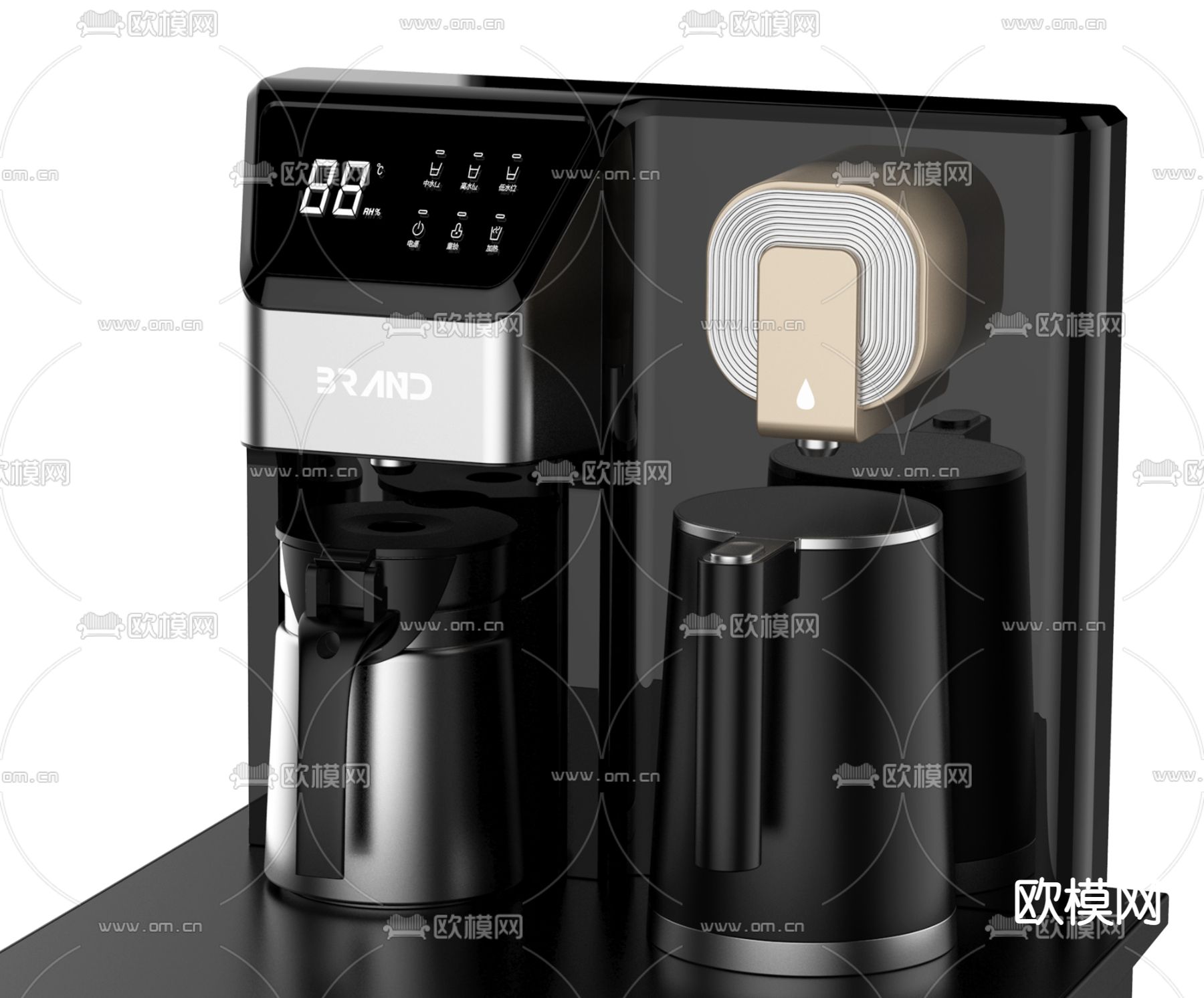 现代茶吧机3d模型下载（渲染图2）