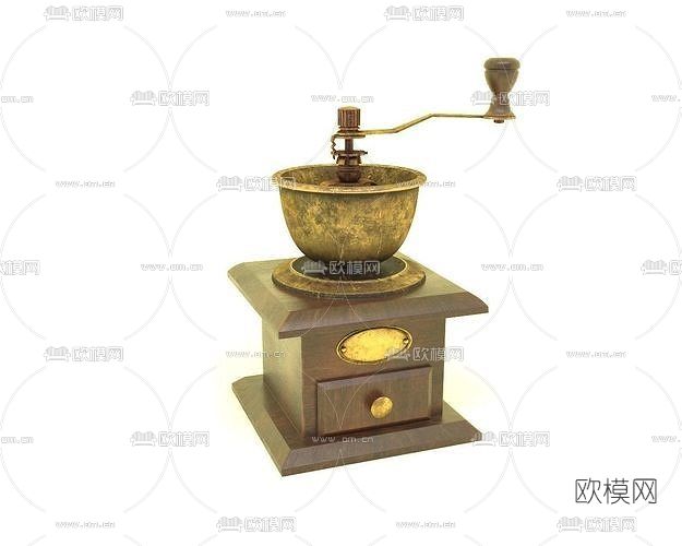 欧式古典咖啡豆磨粉机免费3d模型下载