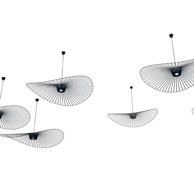  现代金属装饰灯su模型 