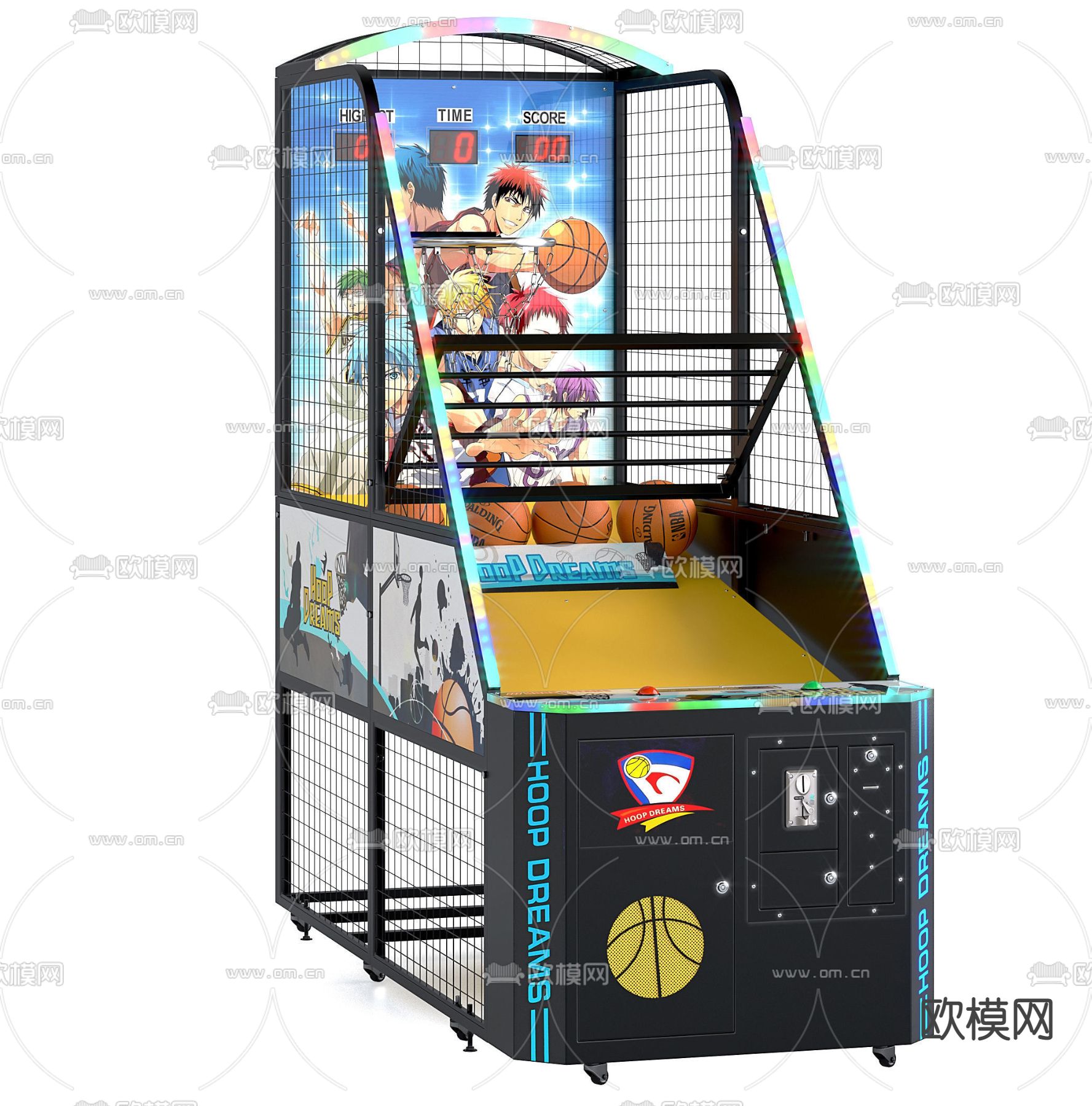 现代投篮机游戏机3d模型