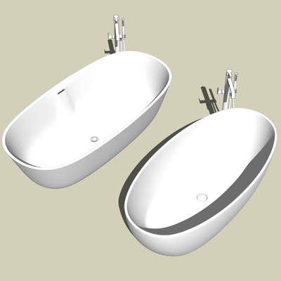 现代浴缸su模型