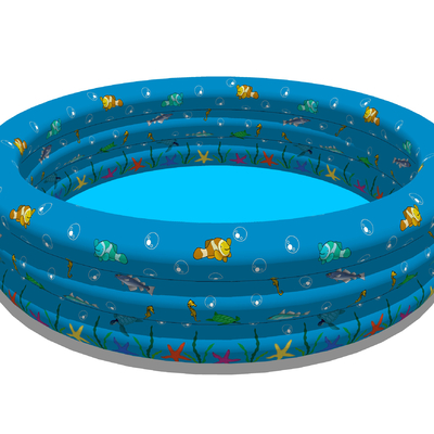  现代儿童充气泳池su模型 