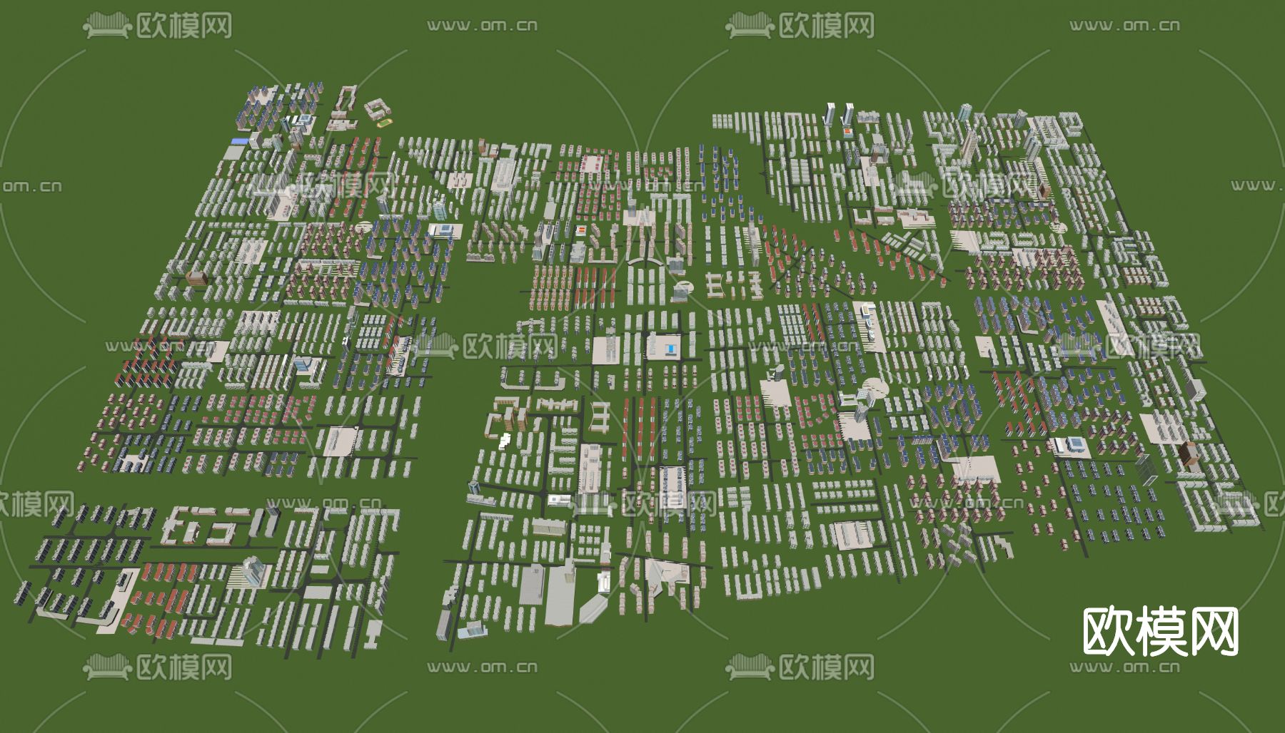 现代配楼su模型下载（渲染图3）