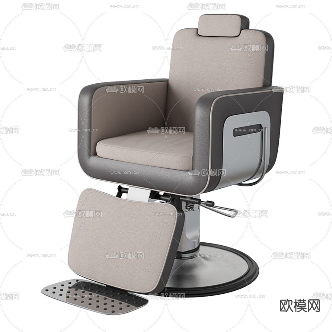 现代皮革理发椅3d模型