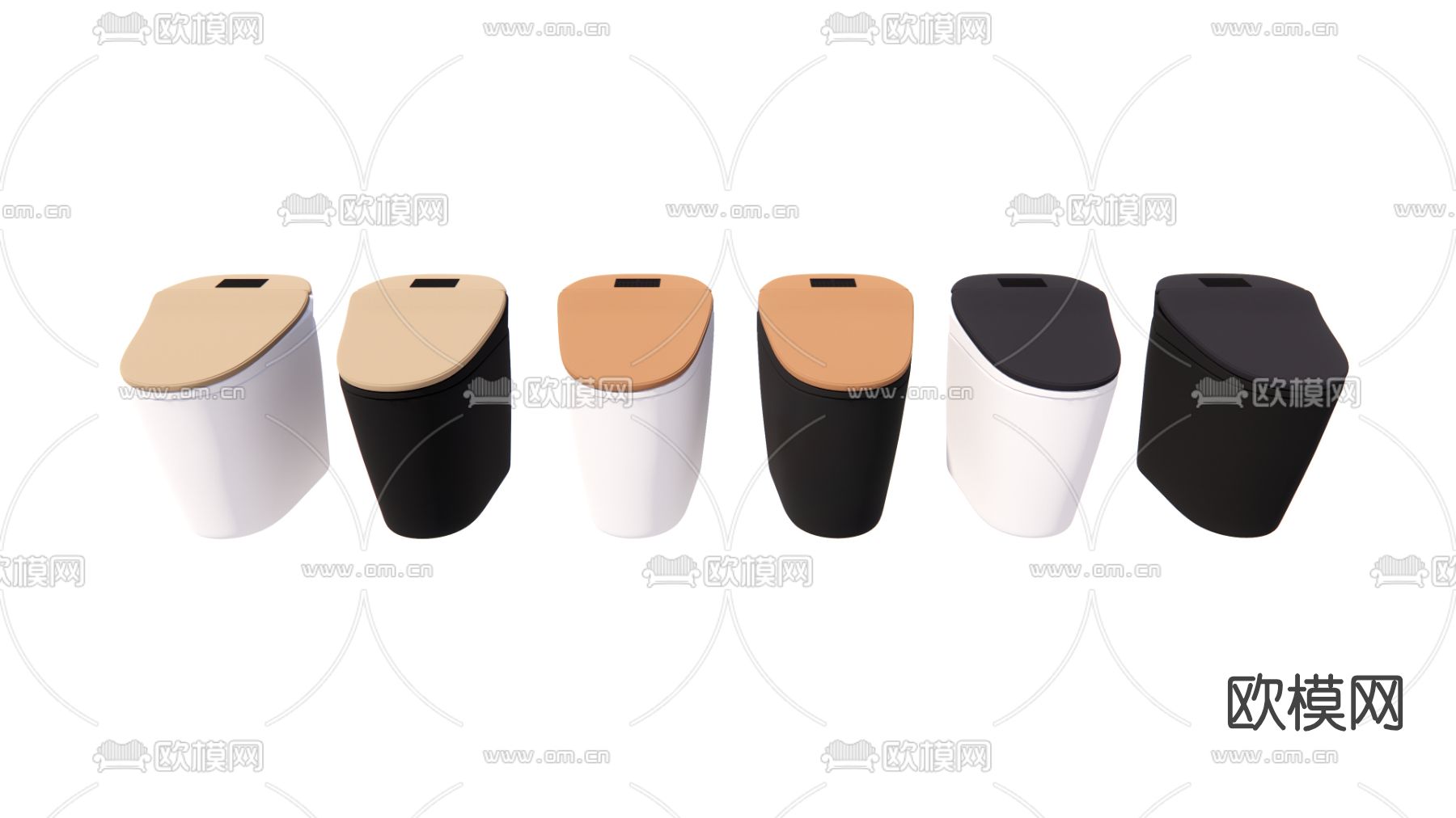 现代座便器马桶su模型下载（渲染图1）