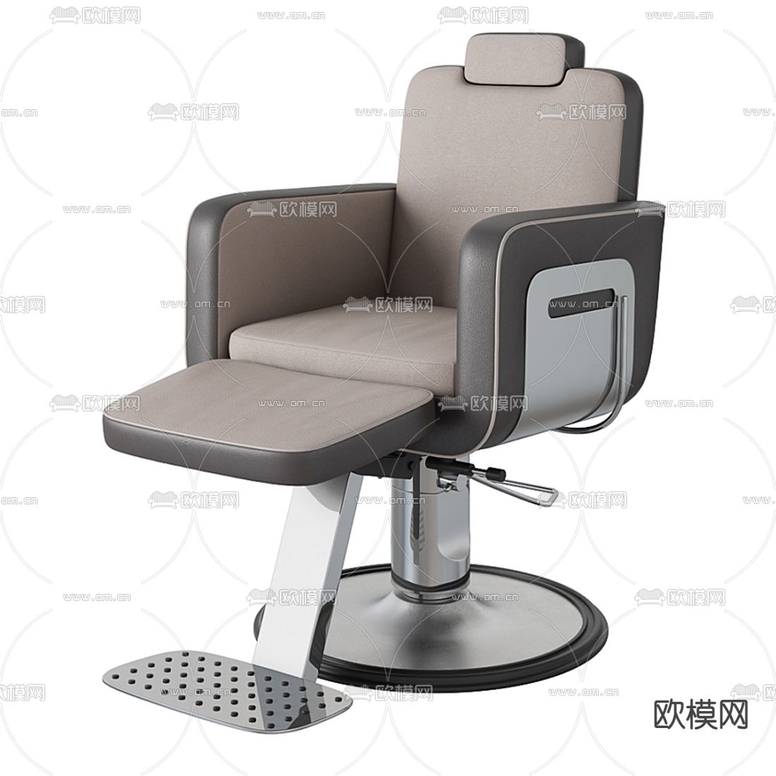 现代皮革理发椅3d模型