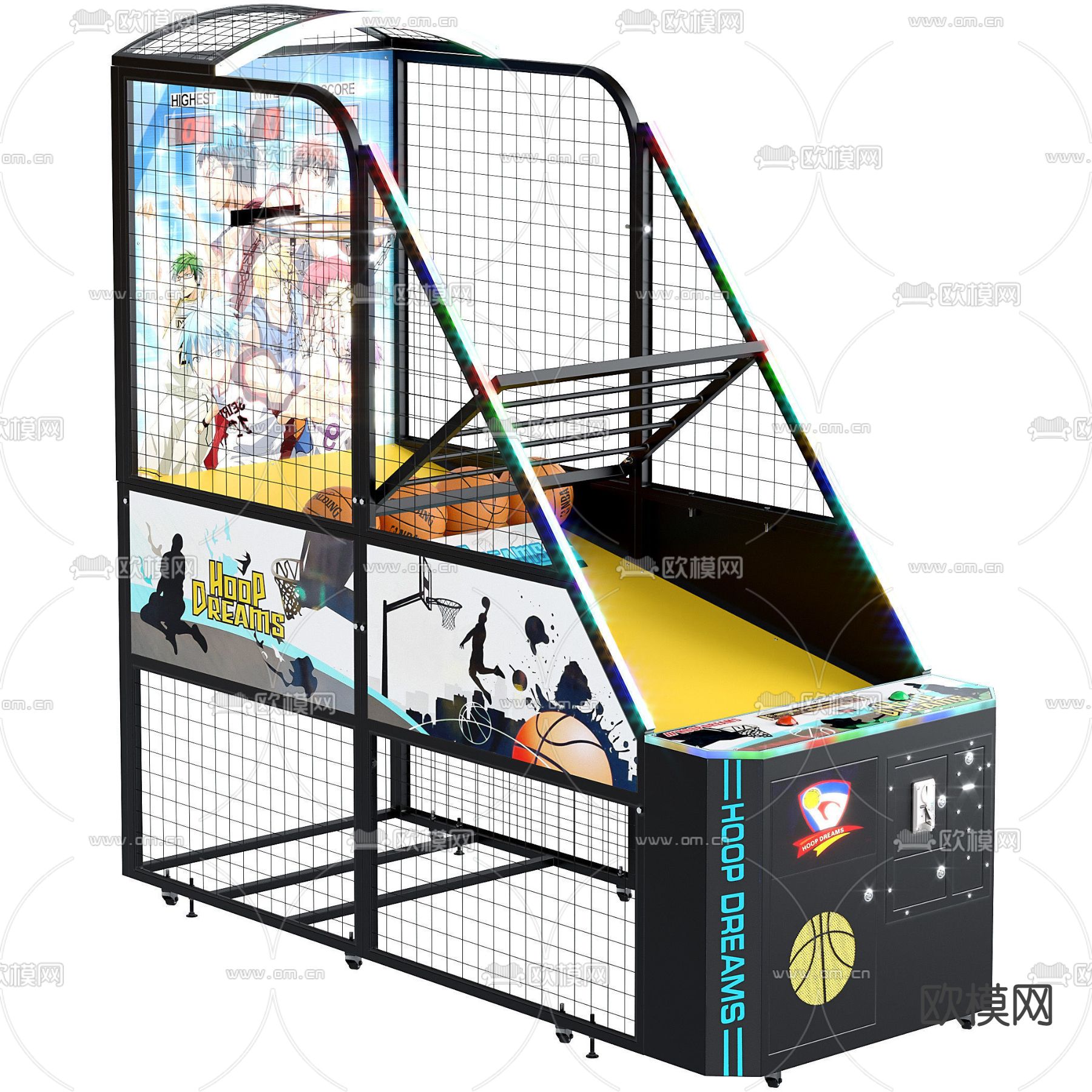 现代投篮机游戏机3d模型