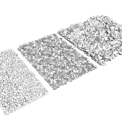 现代鹅卵石su模型