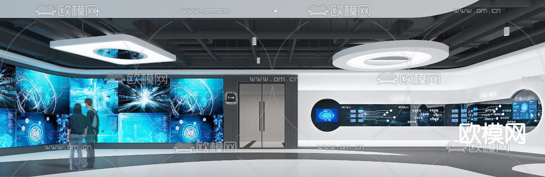 现代科技展厅3d模型