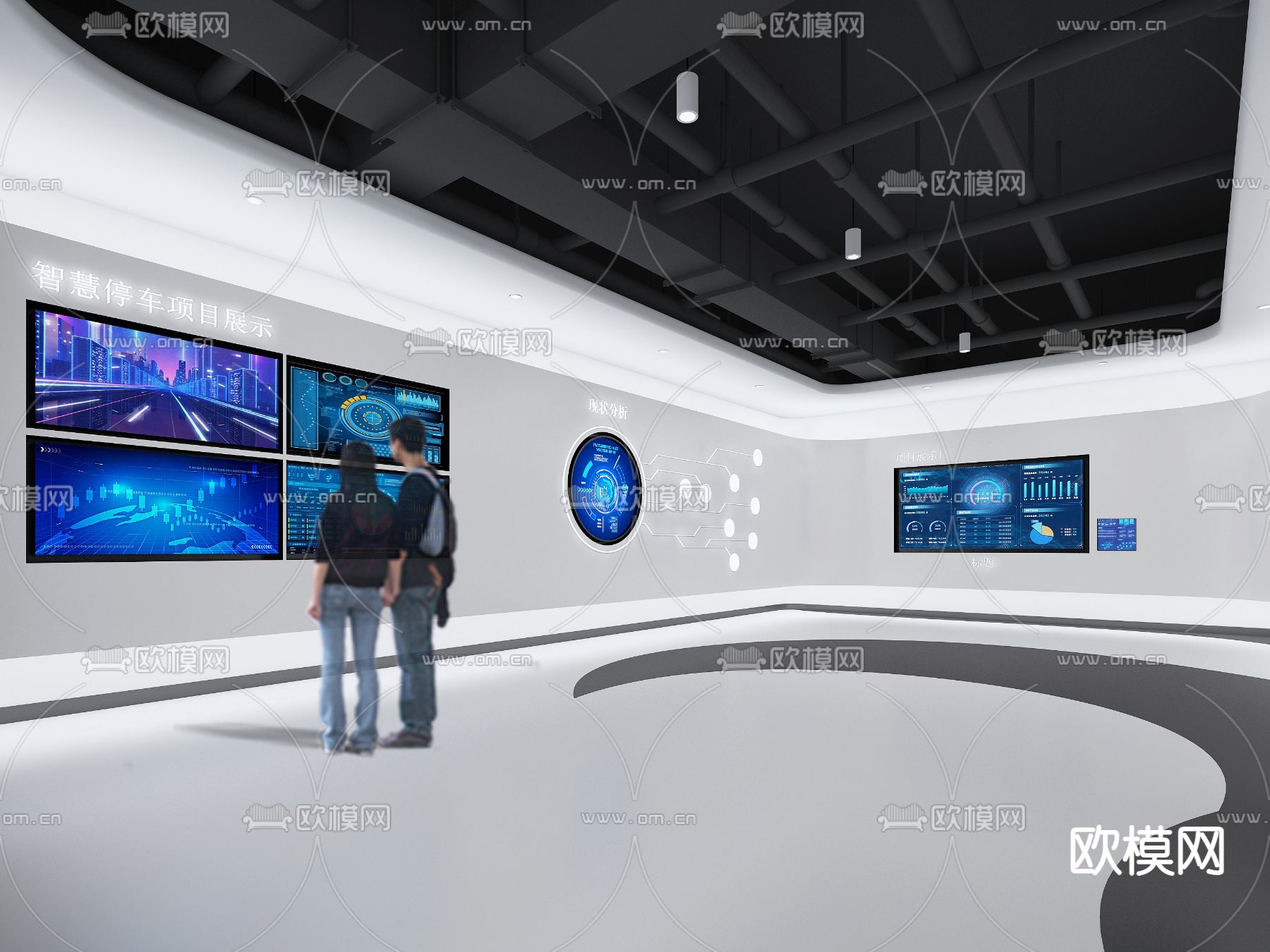 现代科技展厅3d模型