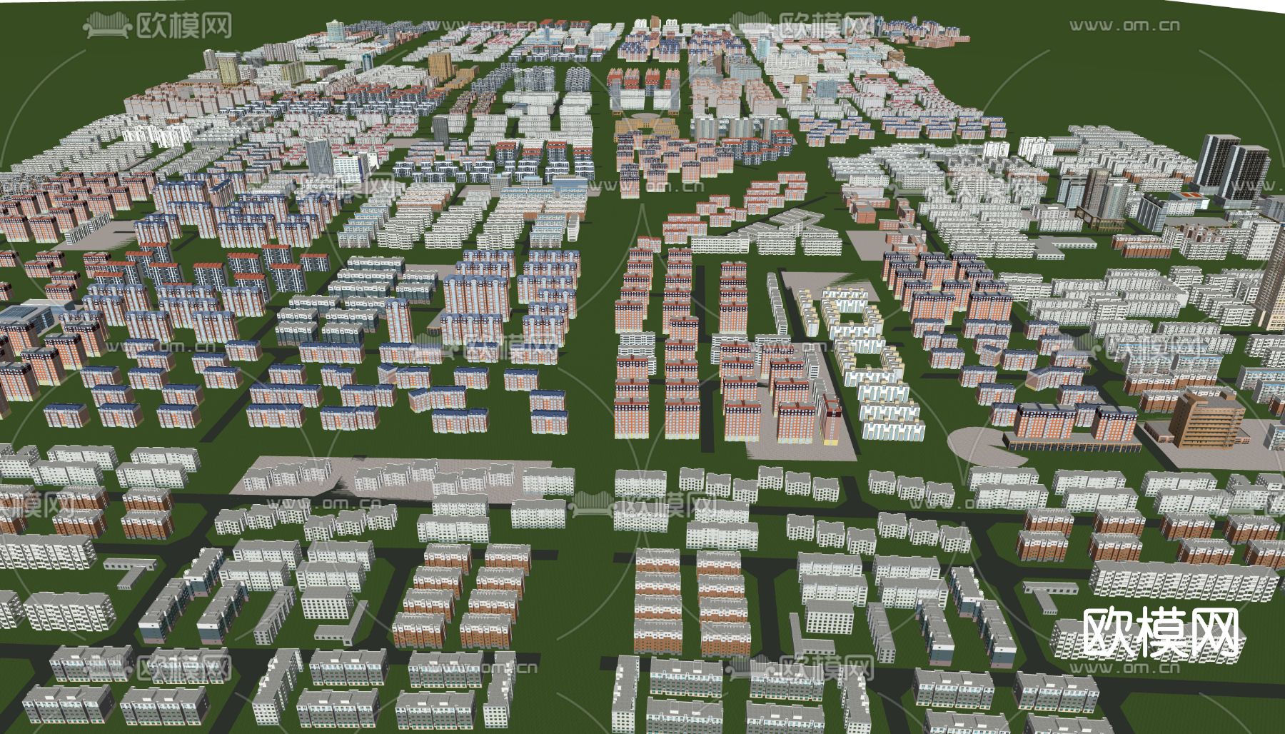 现代配楼su模型下载（渲染图2）