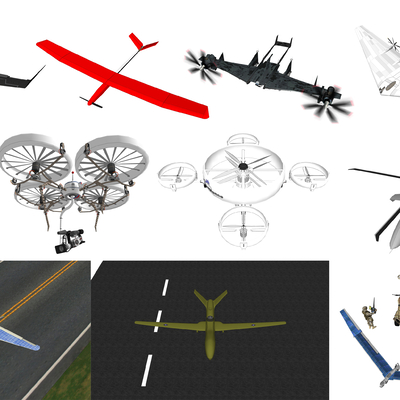  现代无人飞机su模型 