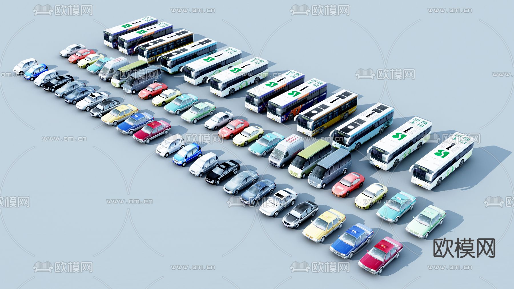 现代汽车大巴3d模型下载