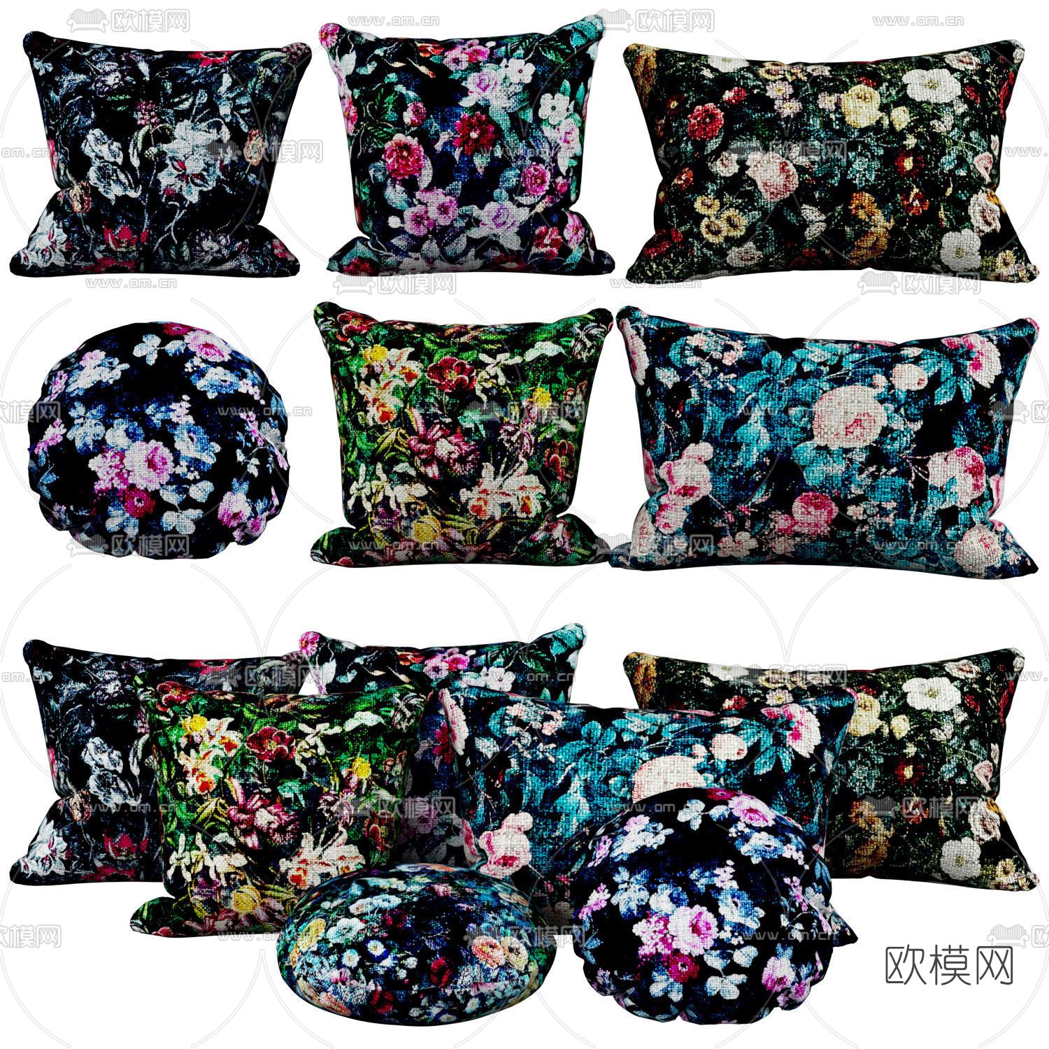 现代抱枕免费3d模型下载（渲染图2）