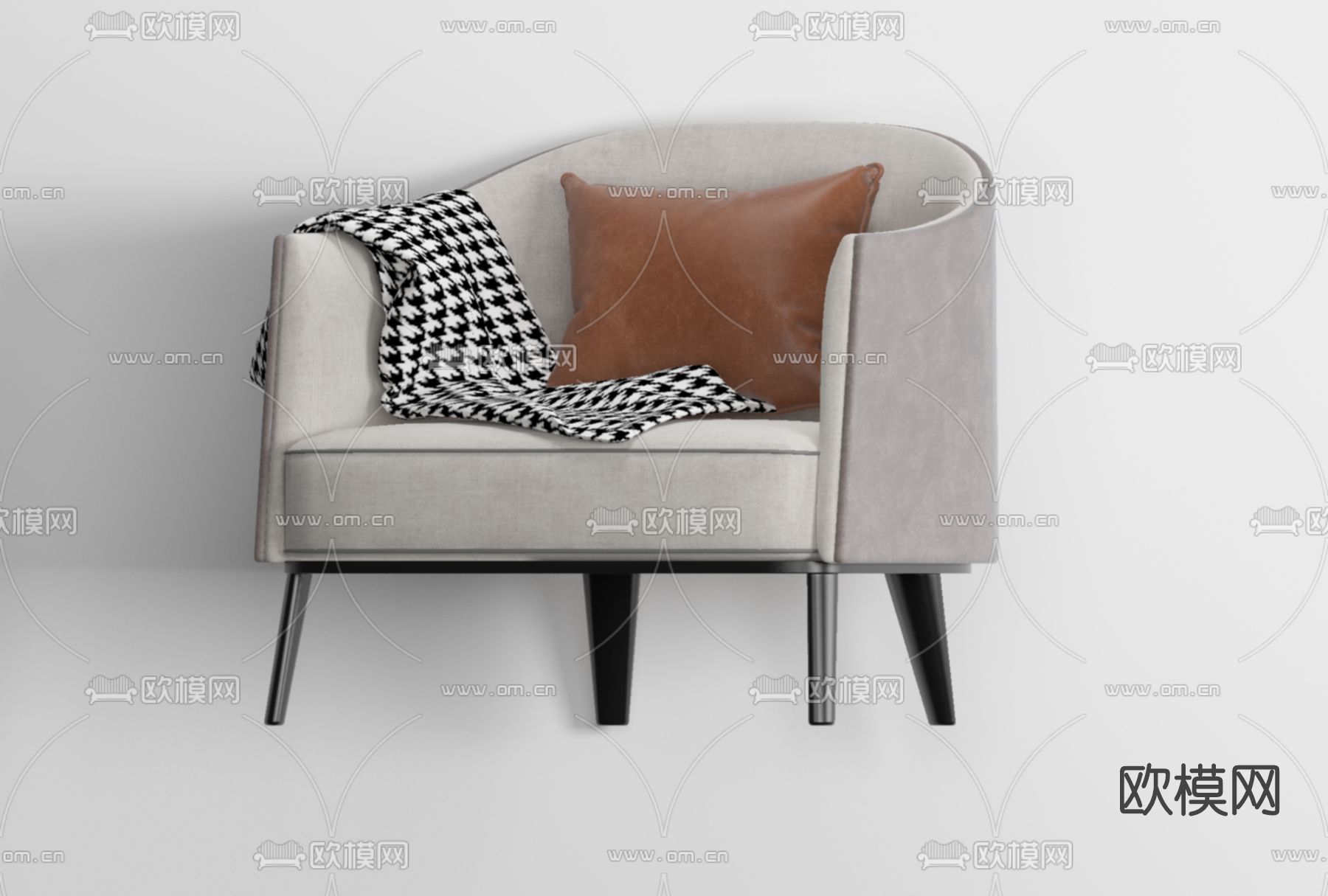 现代单人沙发免费3d模型下载