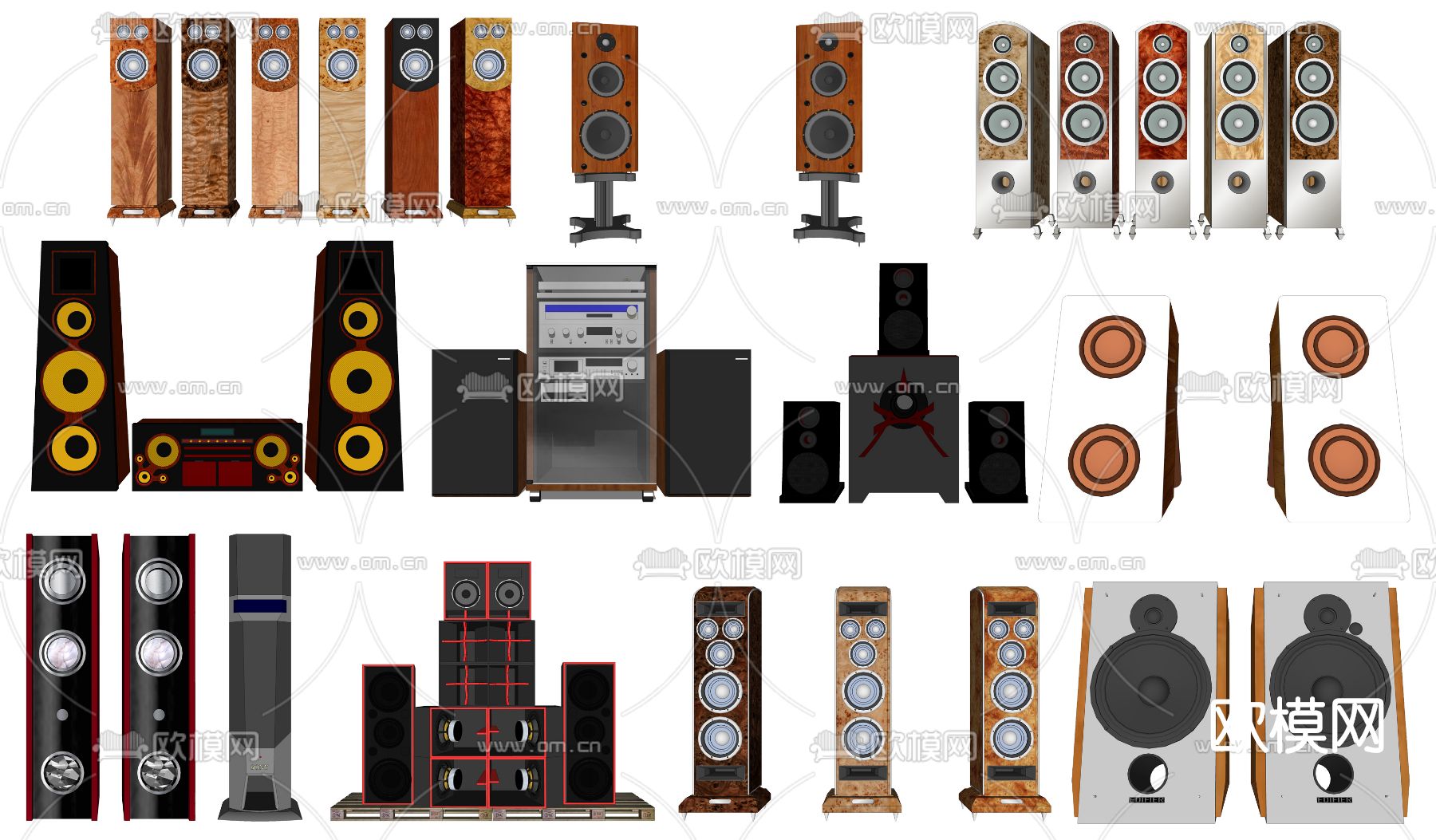 现代音响su模型下载