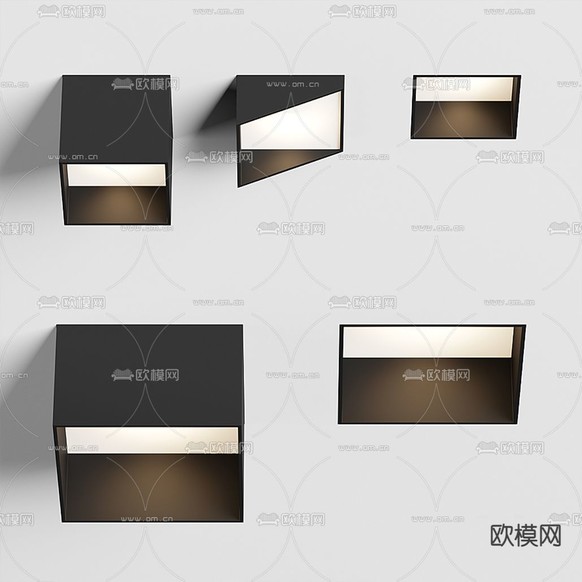 现代筒灯3d模型下载(渲染图1)