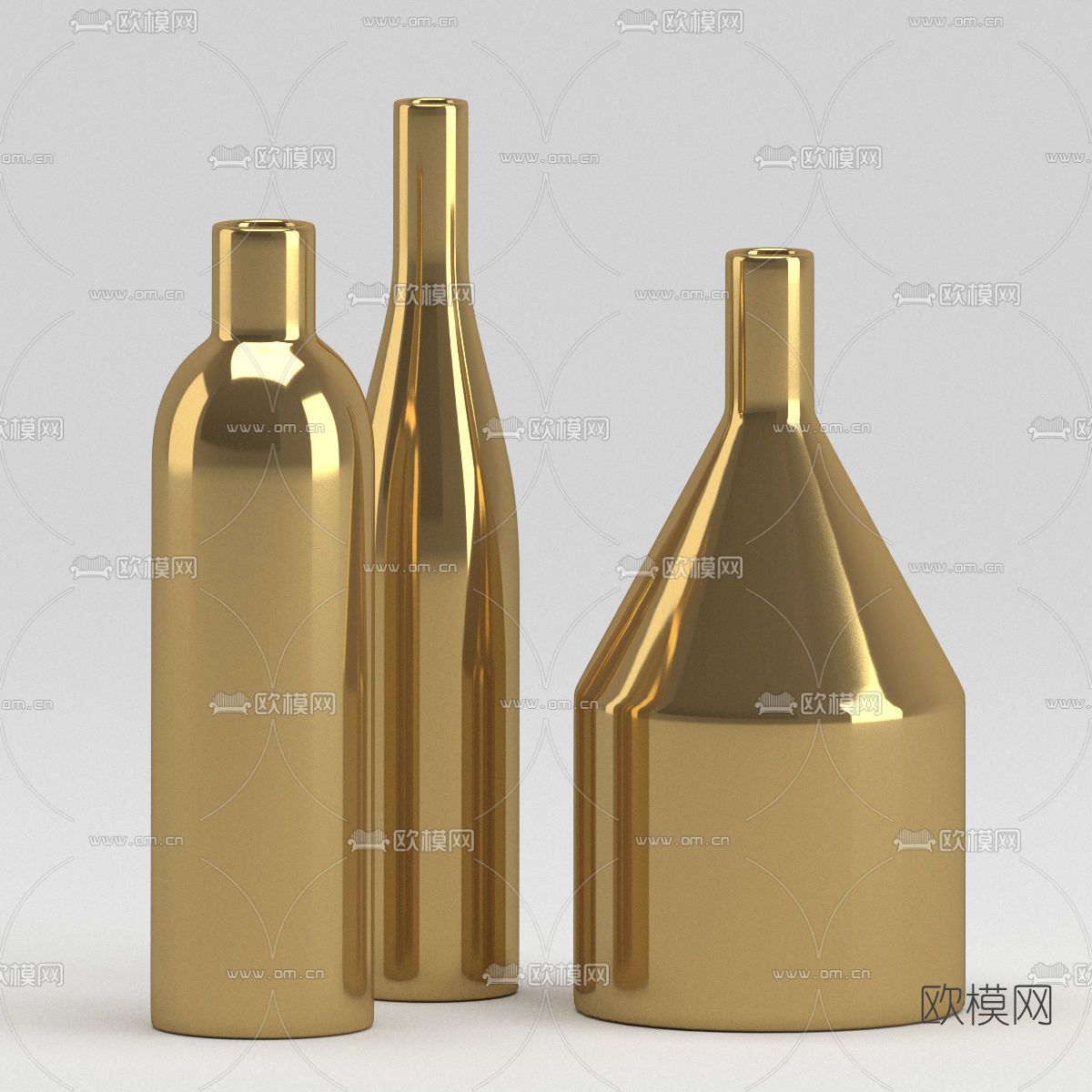 现代金属器皿免费3d模型