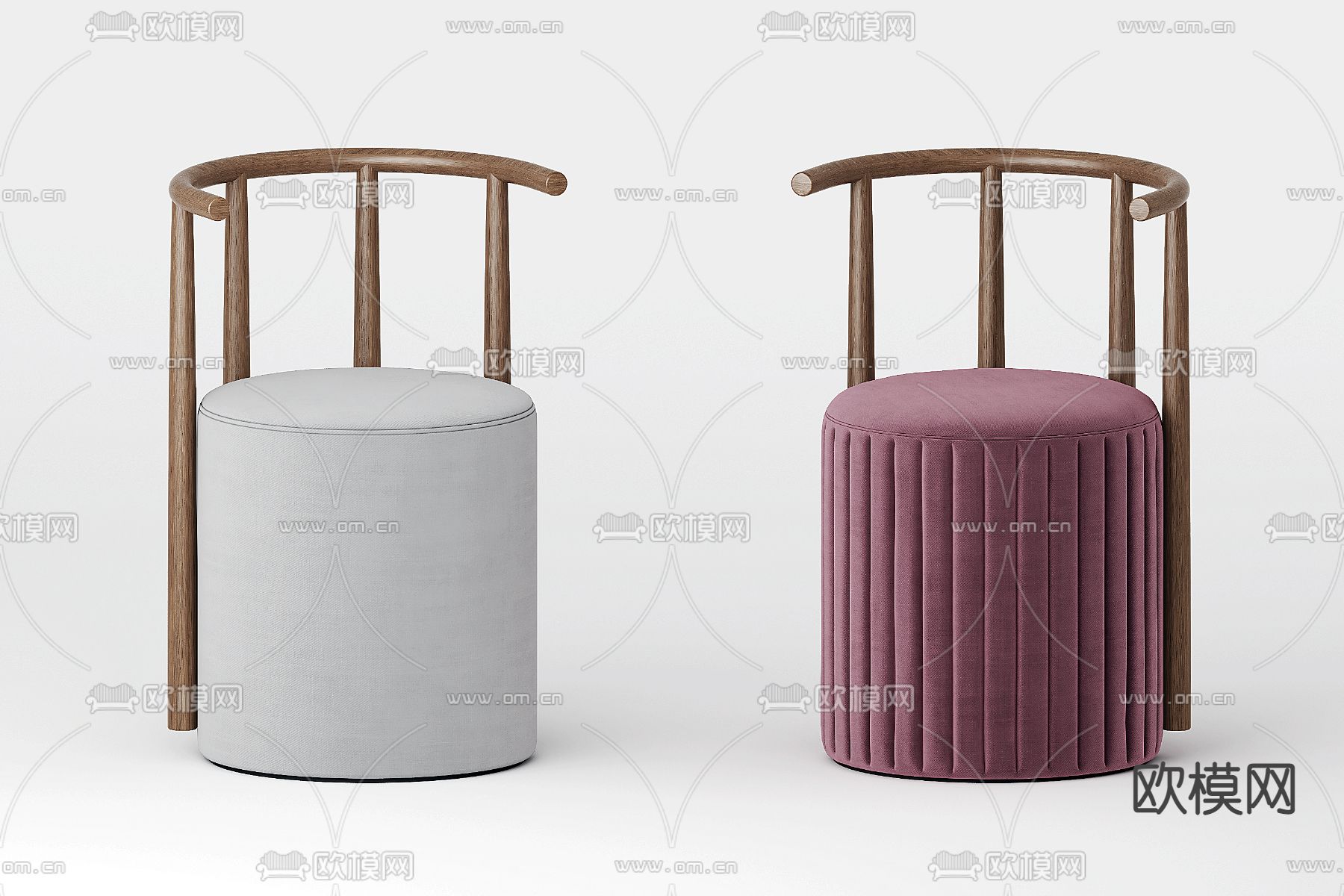 现代布艺单人沙发3d模型下载