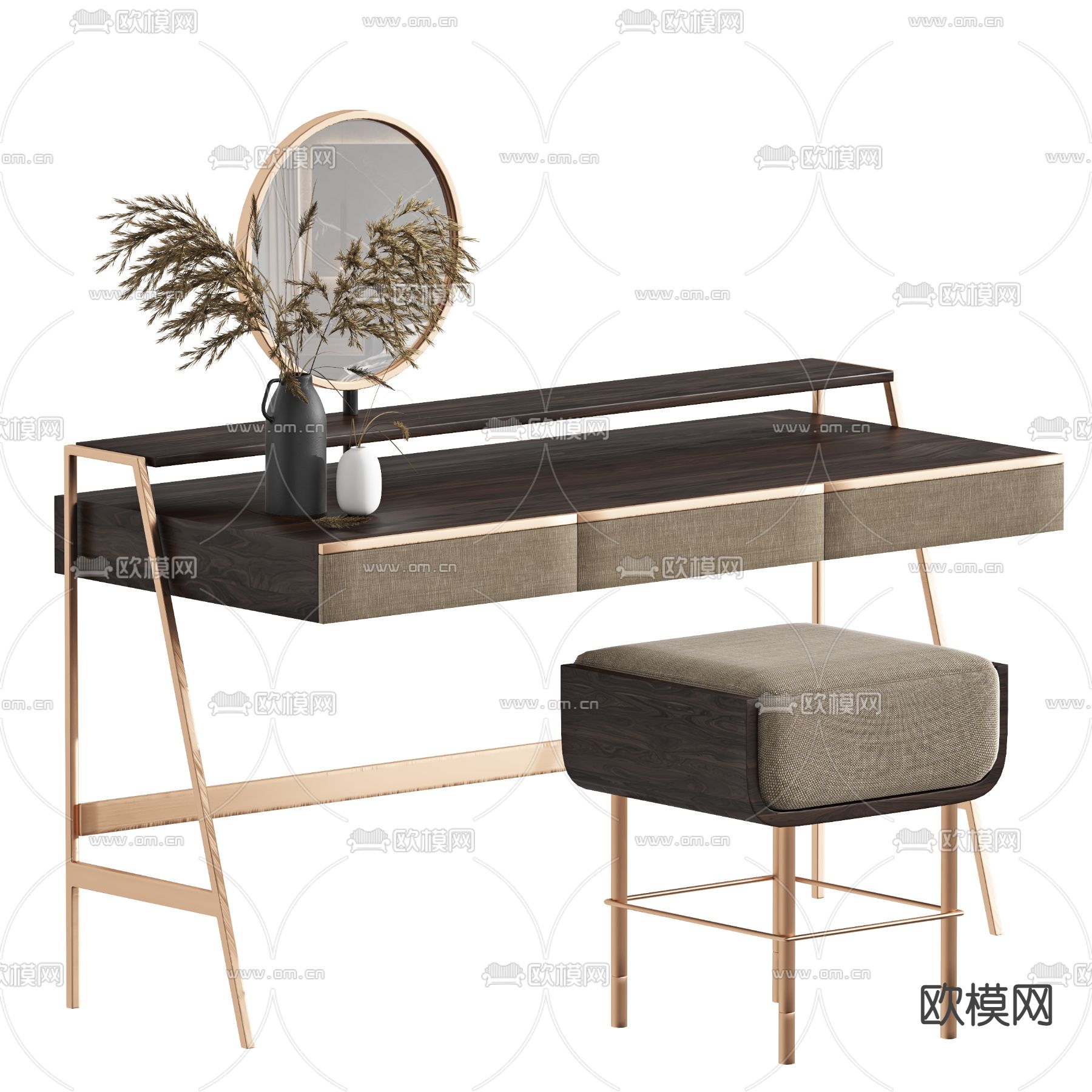 现代梳妆台3d模型
