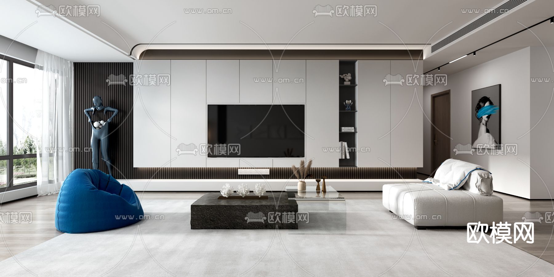 现代客餐厅3d模型
