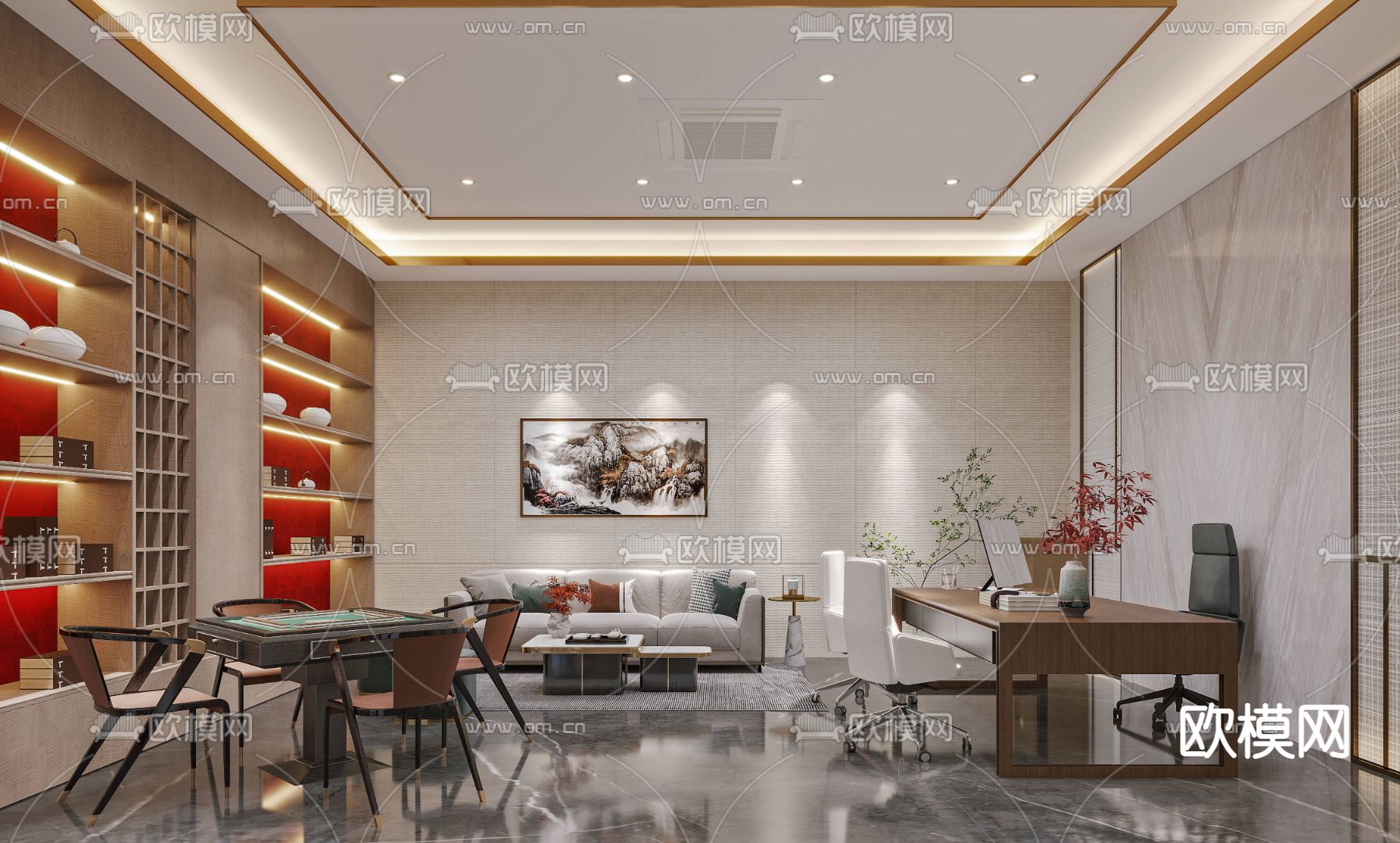 现代烟酒店3d模型