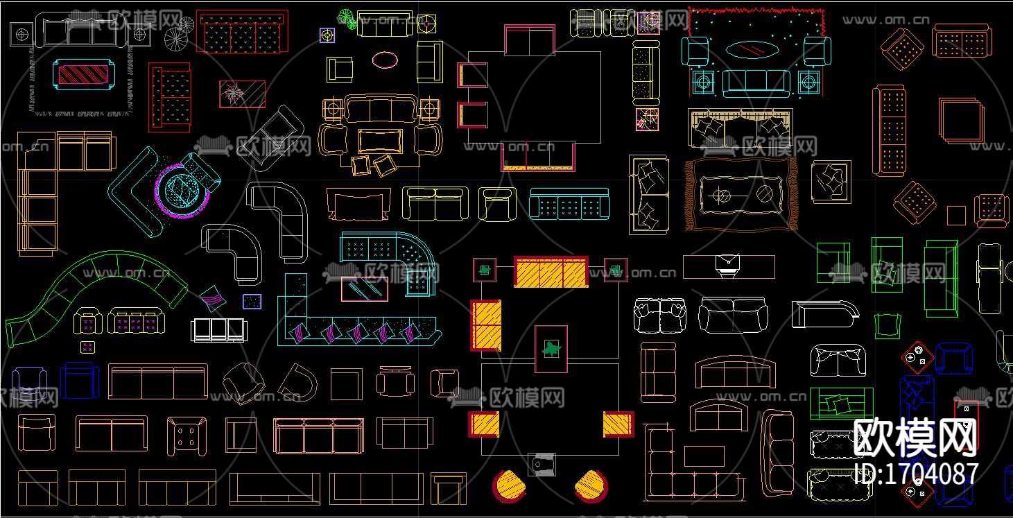 欧式cad家具图库下载（渲染图4）