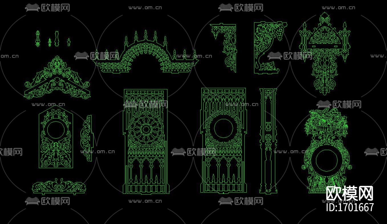 欧式cad建筑图库下载（渲染图8）