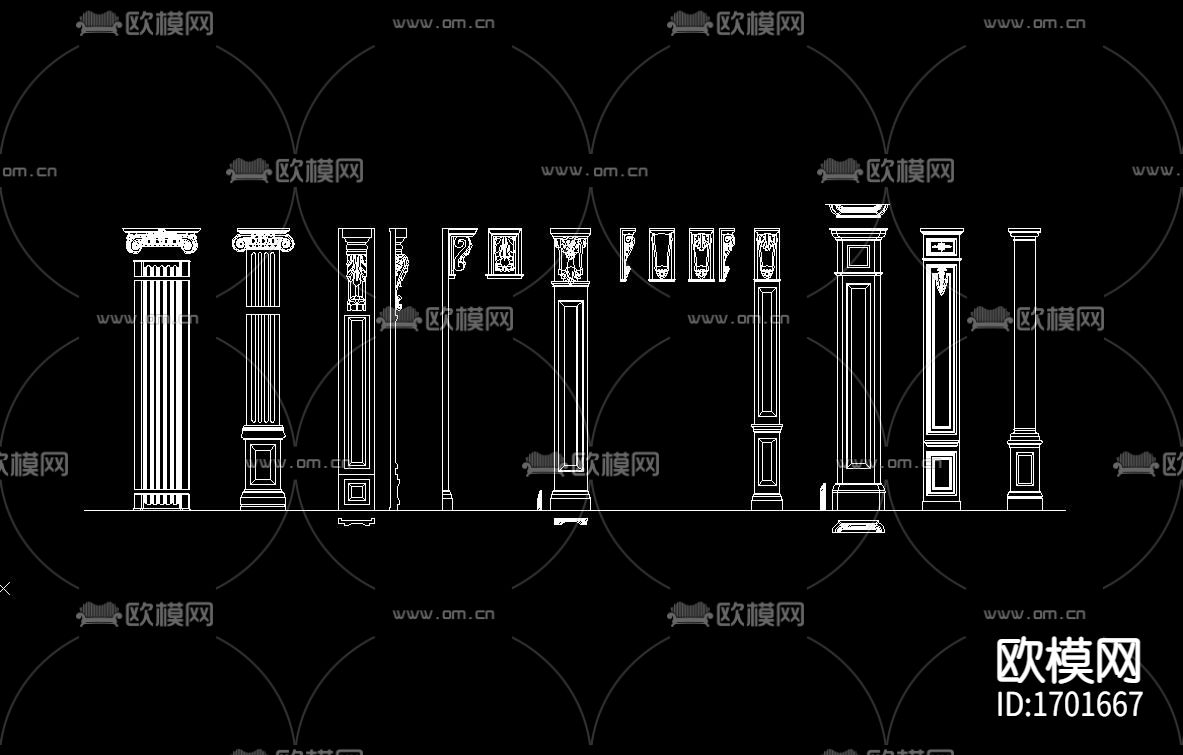 欧式cad建筑图库下载（渲染图7）