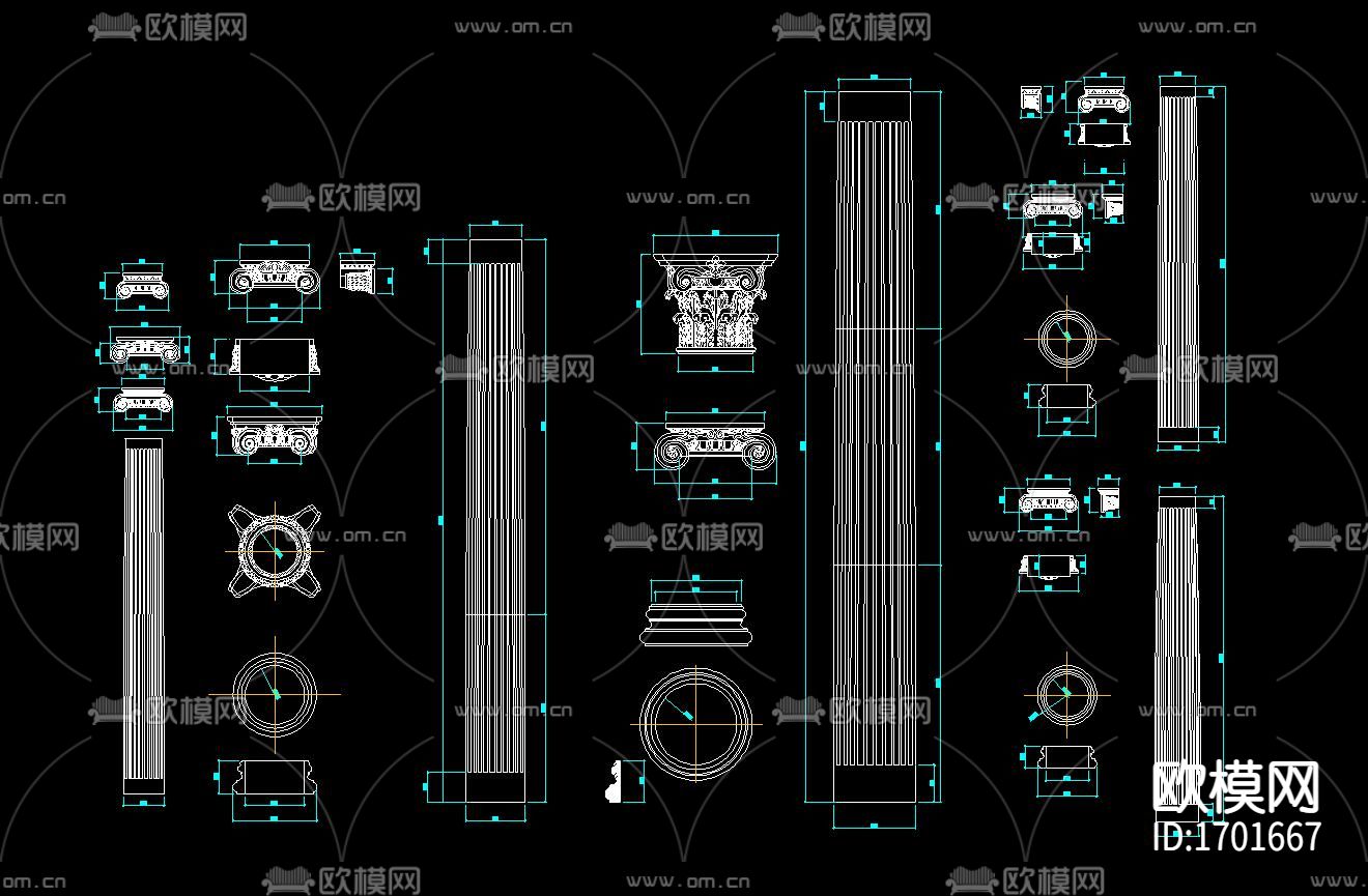 欧式cad建筑图库下载（渲染图5）