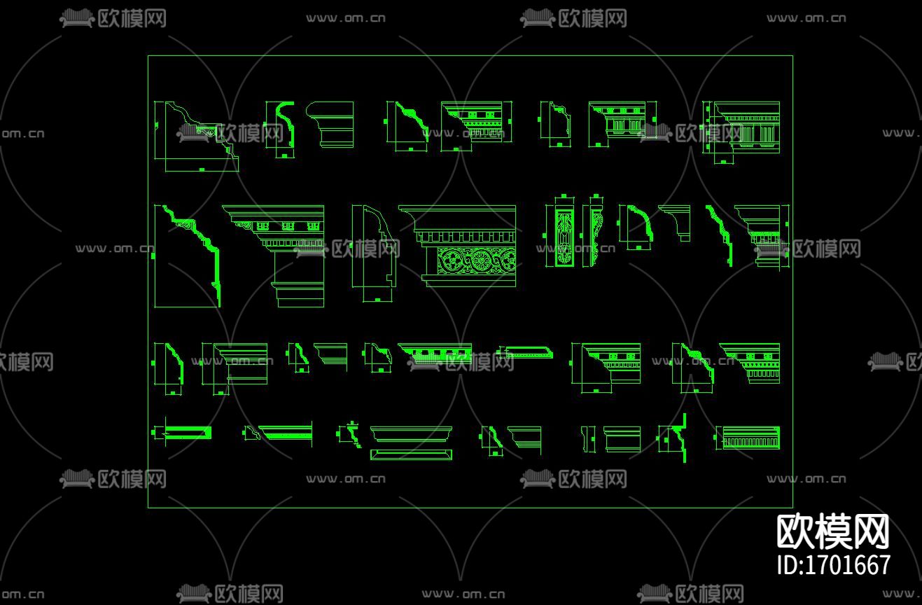 欧式cad建筑图库下载（渲染图1）