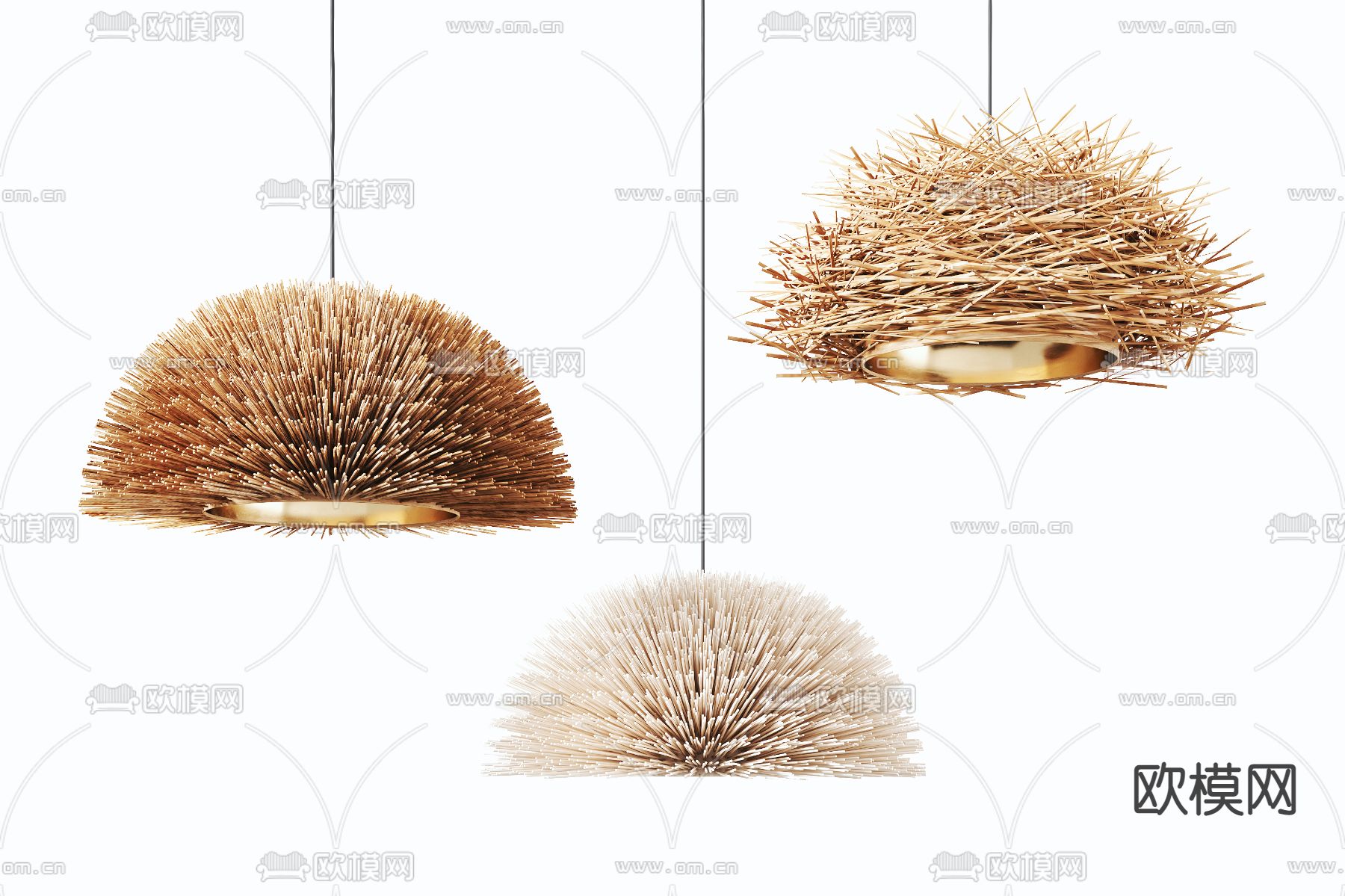 北欧鸟巢装饰吊灯3d模型下载