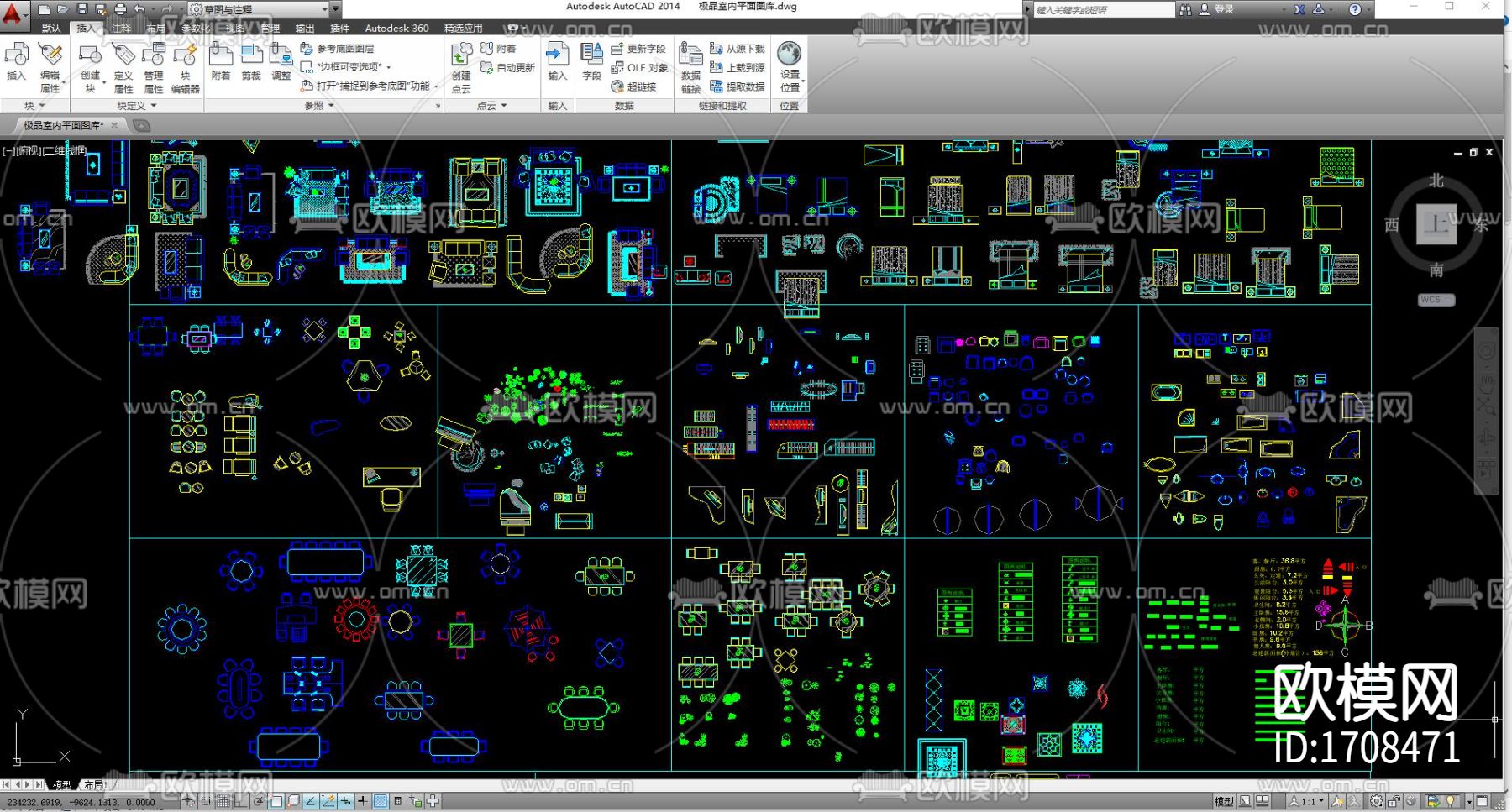 室内平面cad图库下载（渲染图4）