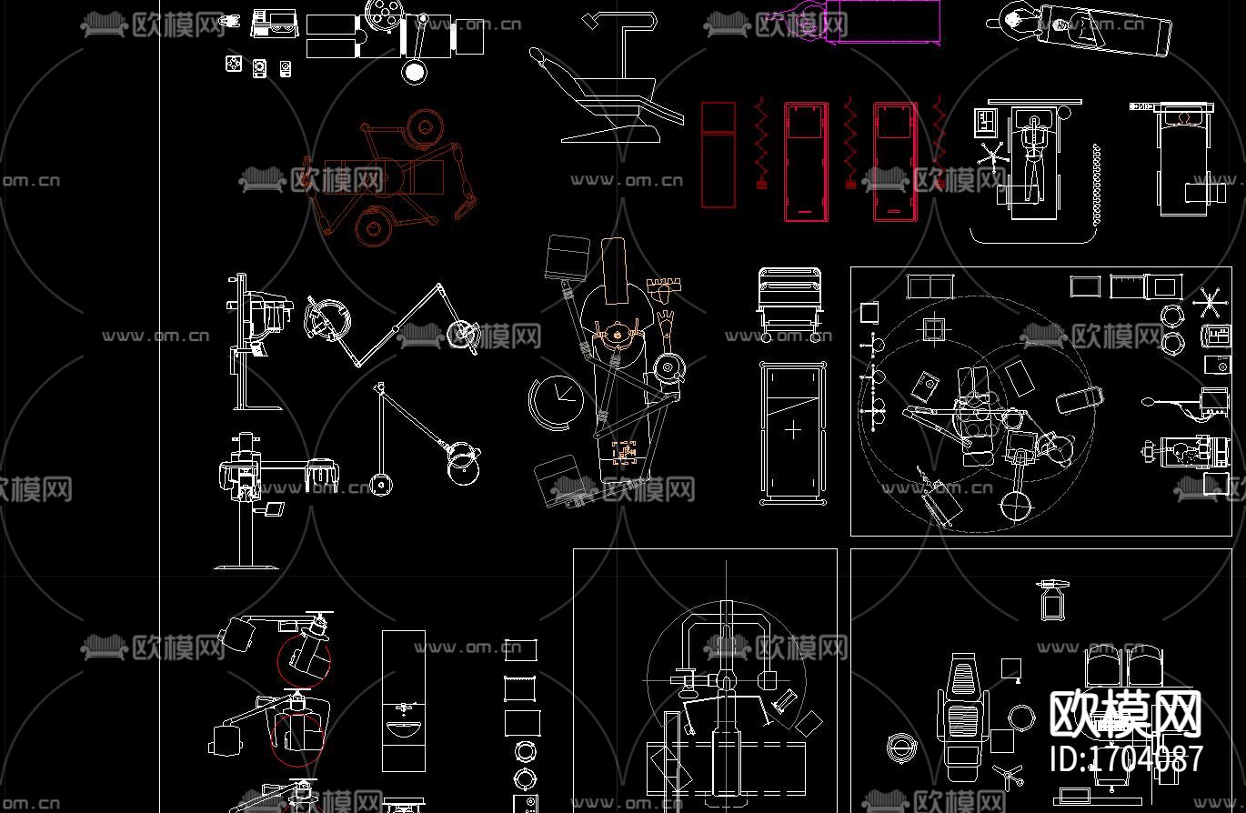 欧式cad家具图库下载（渲染图2）