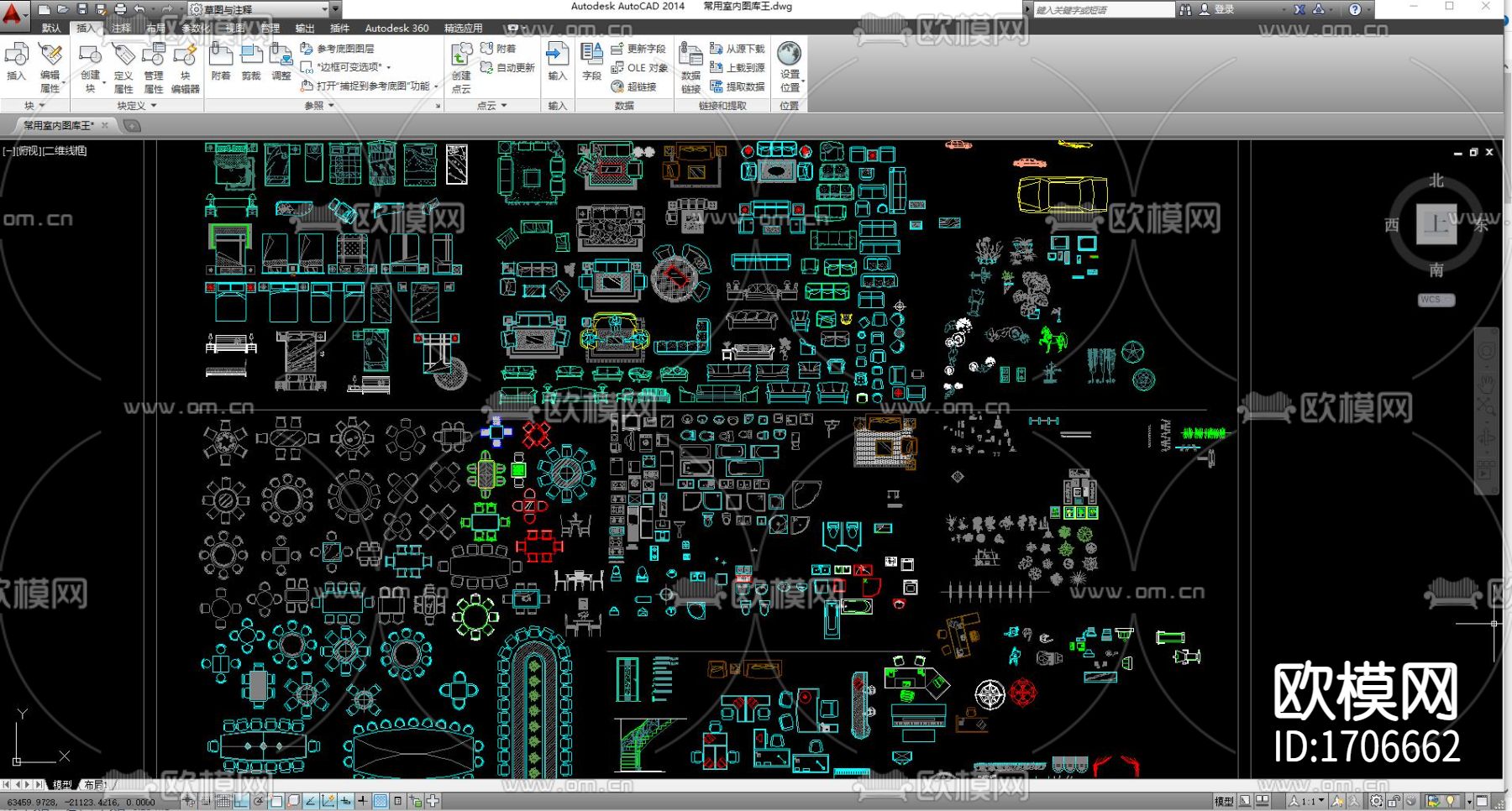常用室内cad图库下载（渲染图1）
