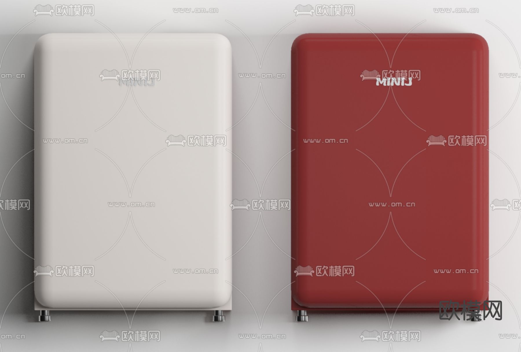 现代冰箱免费3d模型下载