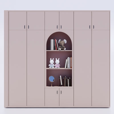  现代儿童衣柜su模型 