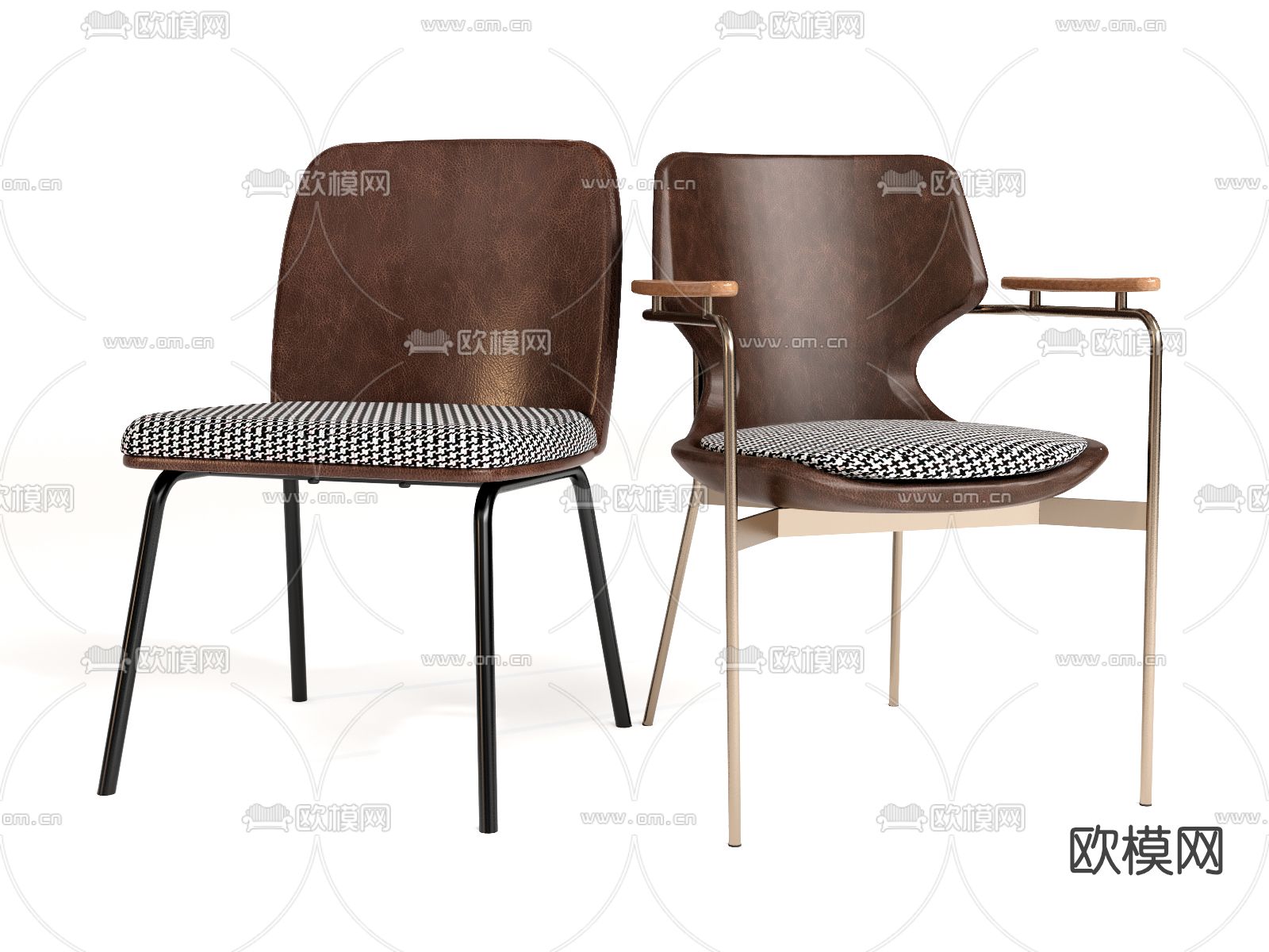 现代餐椅单椅su模型下载