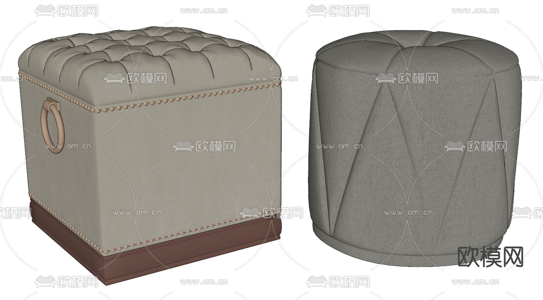 现代凳子su模型下载（渲染图2）