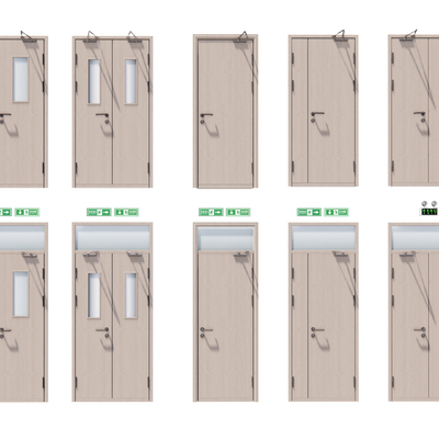  现代消防门防火门su模型 