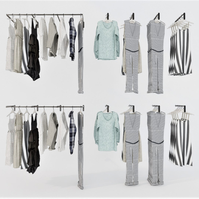  现代服装衣服裙子su模型 