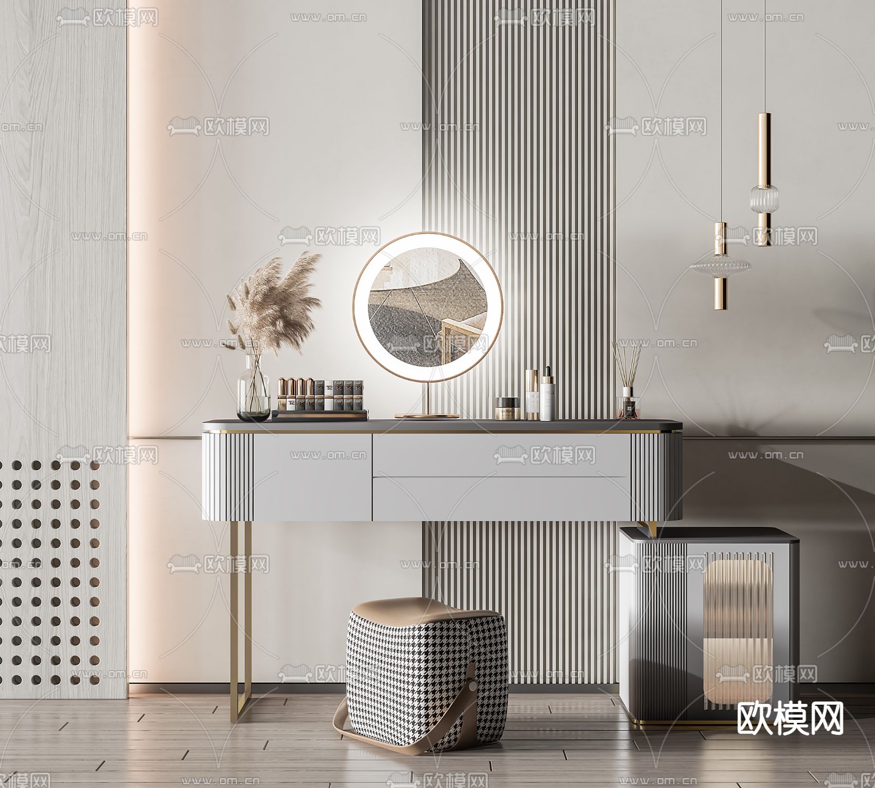 现代梳妆台3d模型